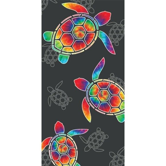 New Tie Dye Sea Turtle Towel Cotton Bath Beach Pool GIFT 30x60 Shell Honu Ocean - Picture 1 of 2